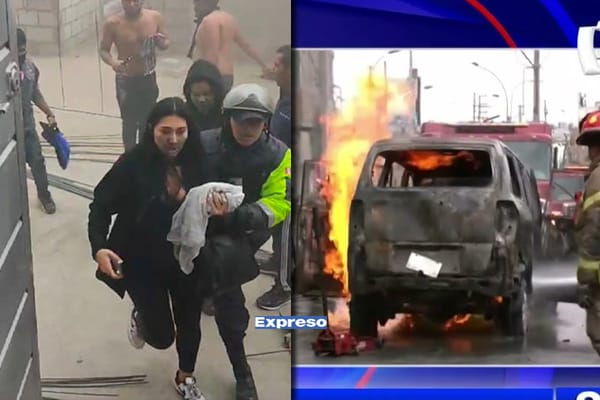 SJM: auto se incendia dentro de hotel y bomberos evacúan a todos los ocupantes